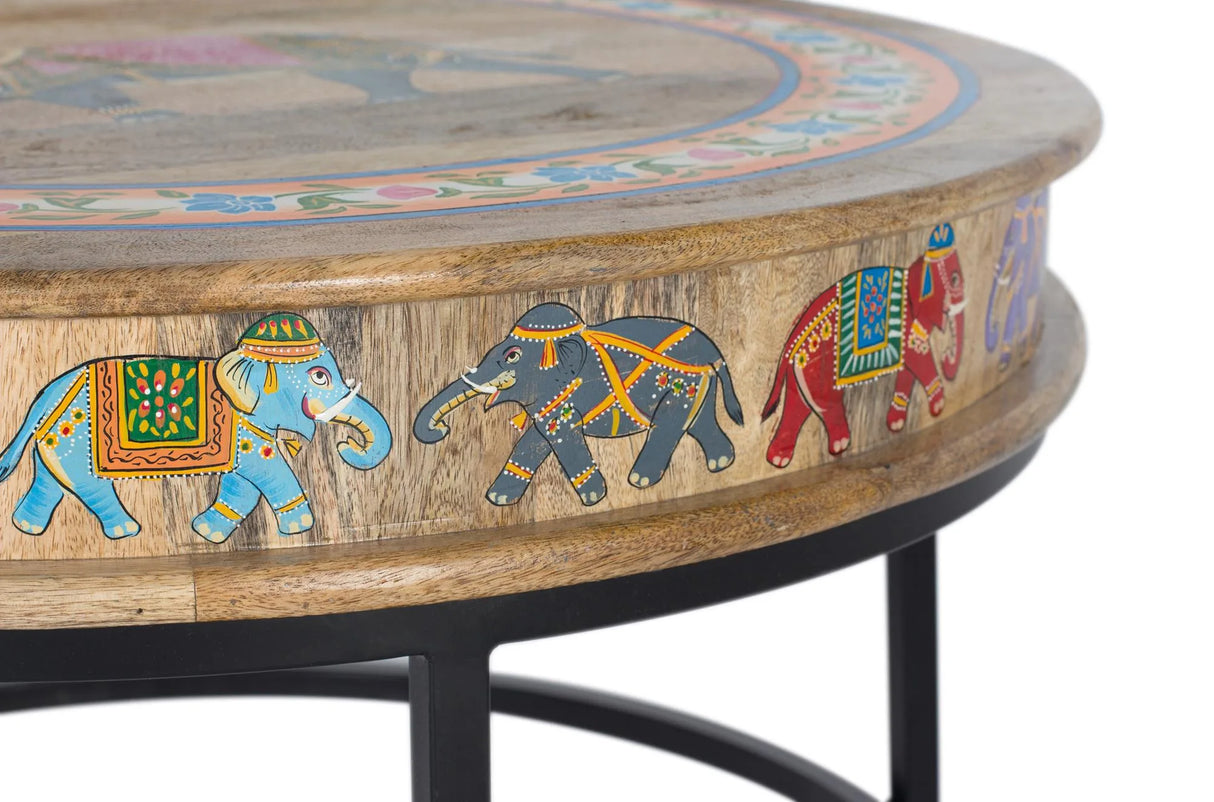 Giner and Colomer - Mango Wood & Metal Coffee Table