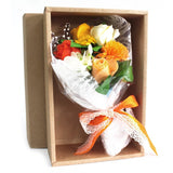 Boxed Hand Soap Flower Bouquet - Orange