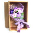 Boxed Hand Soap Flower Bouquet - Purple