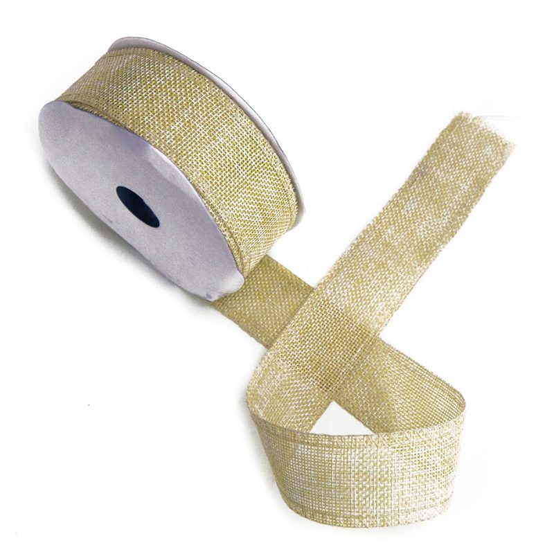 Natural Texture Ribbon 38mm x 20m - Sand