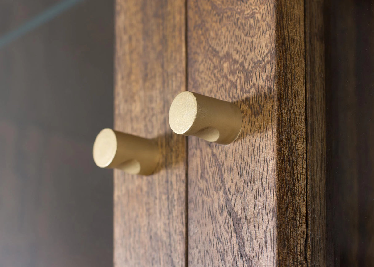 Giner and Colomer - Mango Wood & Metal Showcase With 2 Glass Doors & 2 Wooden Doors