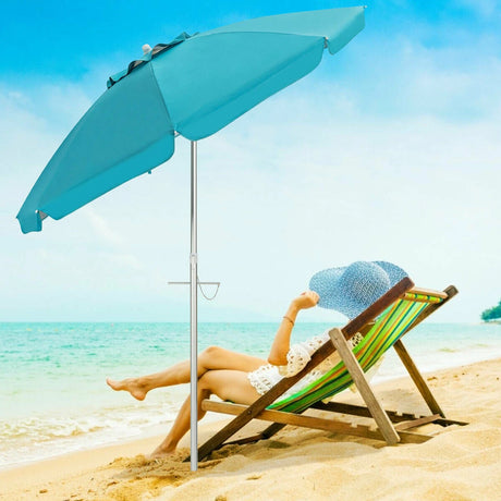 2m Sun Umbrella - Tilts with UPF 50+ Protection-Blue