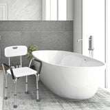 6 Adjustable Height Safety Bathtub Shower Chair with 330lbs Large Weight Capacity