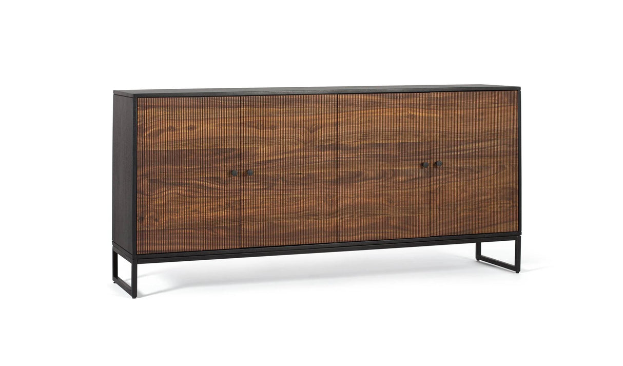 Giner and Colomer - 4-Door Rosewood & Mango Wood Sideboard With Metal Base