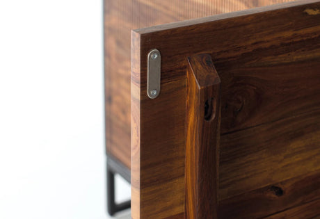 Giner and Colomer - 4-Door Rosewood & Mango Wood Sideboard With Metal Base