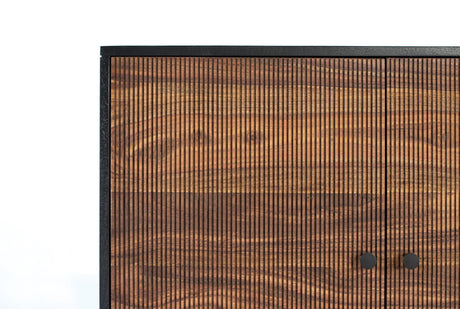 Giner and Colomer - 4-Door Rosewood & Mango Wood Sideboard With Metal Base