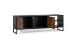 Giner and Colomer - Rosewood & Mango Wood TV Cabinet With 2 Doors & 2 Holes