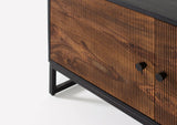 Giner and Colomer - Rosewood & Mango Wood TV Cabinet With 2 Doors & 2 Holes