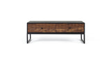 Giner and Colomer - 2-Drawer Rosewood & Mango Wood Coffee Table With Metal Base