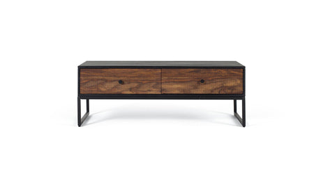 Giner and Colomer - 2-Drawer Rosewood & Mango Wood Coffee Table With Metal Base