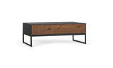 Giner and Colomer - 2-Drawer Rosewood & Mango Wood Coffee Table With Metal Base