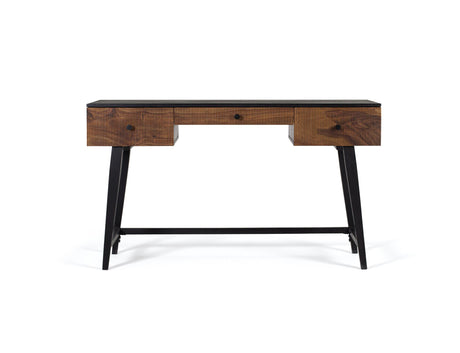 Giner and Colomer - Rosewood & Mango Wood Drawer Desk With Metal Base