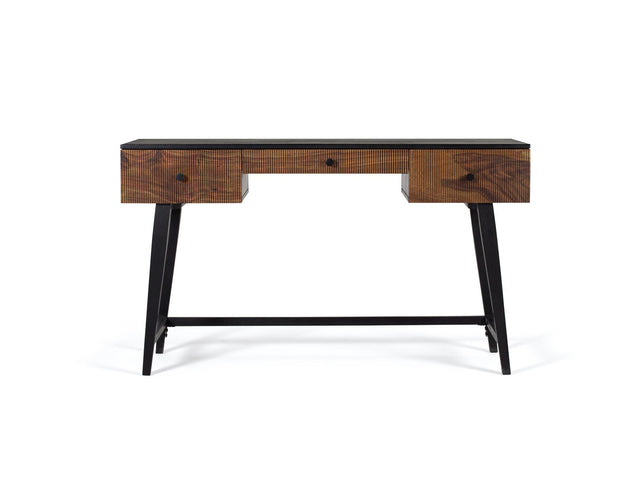 Giner and Colomer - Rosewood & Mango Wood Drawer Desk With Metal Base