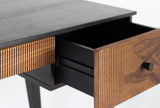 Giner and Colomer - Rosewood & Mango Wood Drawer Desk With Metal Base