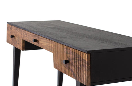 Giner and Colomer - Rosewood & Mango Wood Drawer Desk With Metal Base