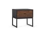 Giner and Colomer - 1-Drawer Table In Rosewood & Mango Wood, Metal Base