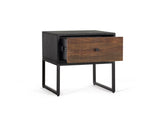 Giner and Colomer - 1-Drawer Table In Rosewood & Mango Wood, Metal Base