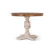 Giner and Colomer - Round Mango Wood Dining Table With White Patinated Leg & Brown Top