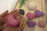 Konjac Heart Sponge - Rose