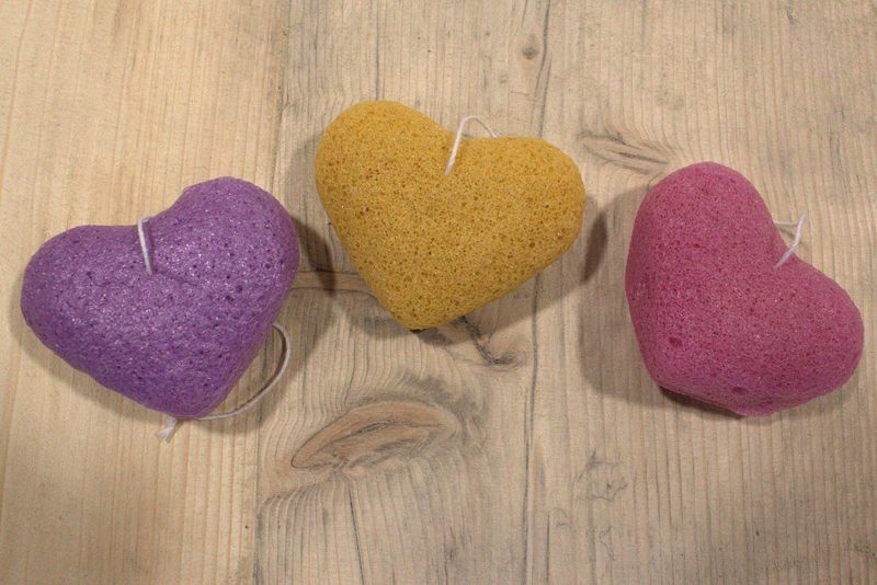 Konjac Heart Sponge - Rose