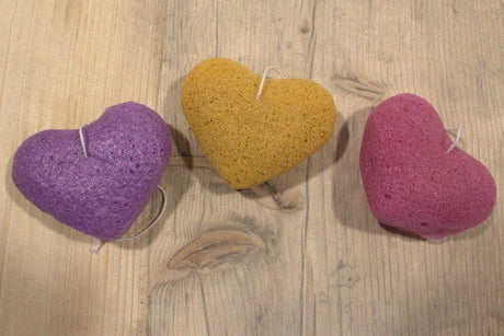 Konjac Heart Sponge - Rose