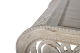 Giner and Colomer - Whitewashed Hand-Carved Mango Wood Coffee Table