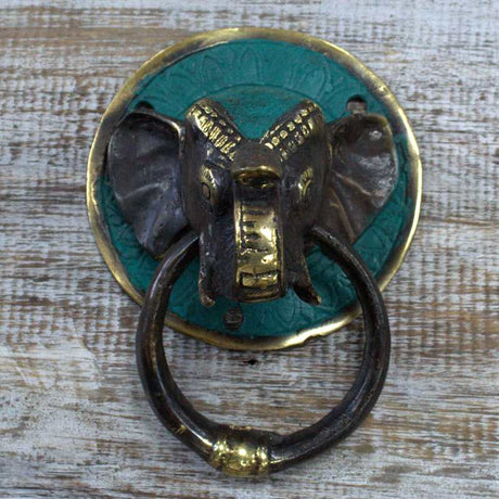 Brass Door Knocker - Elephants Head