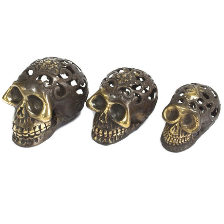 Vintage Brass Skull - Small