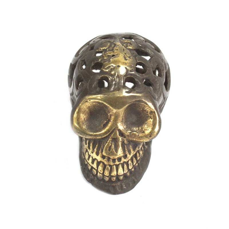 Vintage Brass Skull - Small