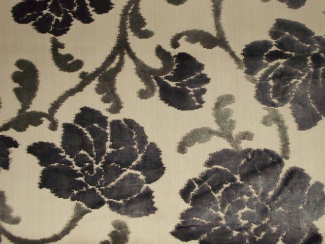 Eleganza Large Floral Steel / SR17300 (Per Metre)