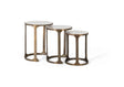 Giner and Colomer - Set Of 3 Aluminum Tables With Marble Tops