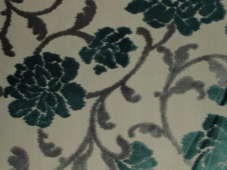 Eleganza Large Floral Teal / SR17304 (Per Metre)