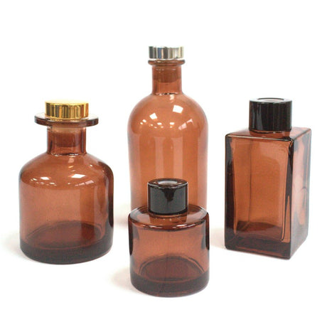 250 ml Round Antique Reed Diffuser Bottle - Amber