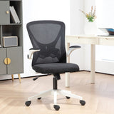 Vinsetto Mesh Back Office Chair, with Flip-Up Arms - Black and White