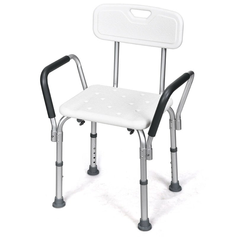 6 Adjustable Height Safety Bathtub Shower Chair with 330lbs Large Weight Capacity