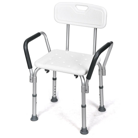 6 Adjustable Height Safety Bathtub Shower Chair with 330lbs Large Weight Capacity