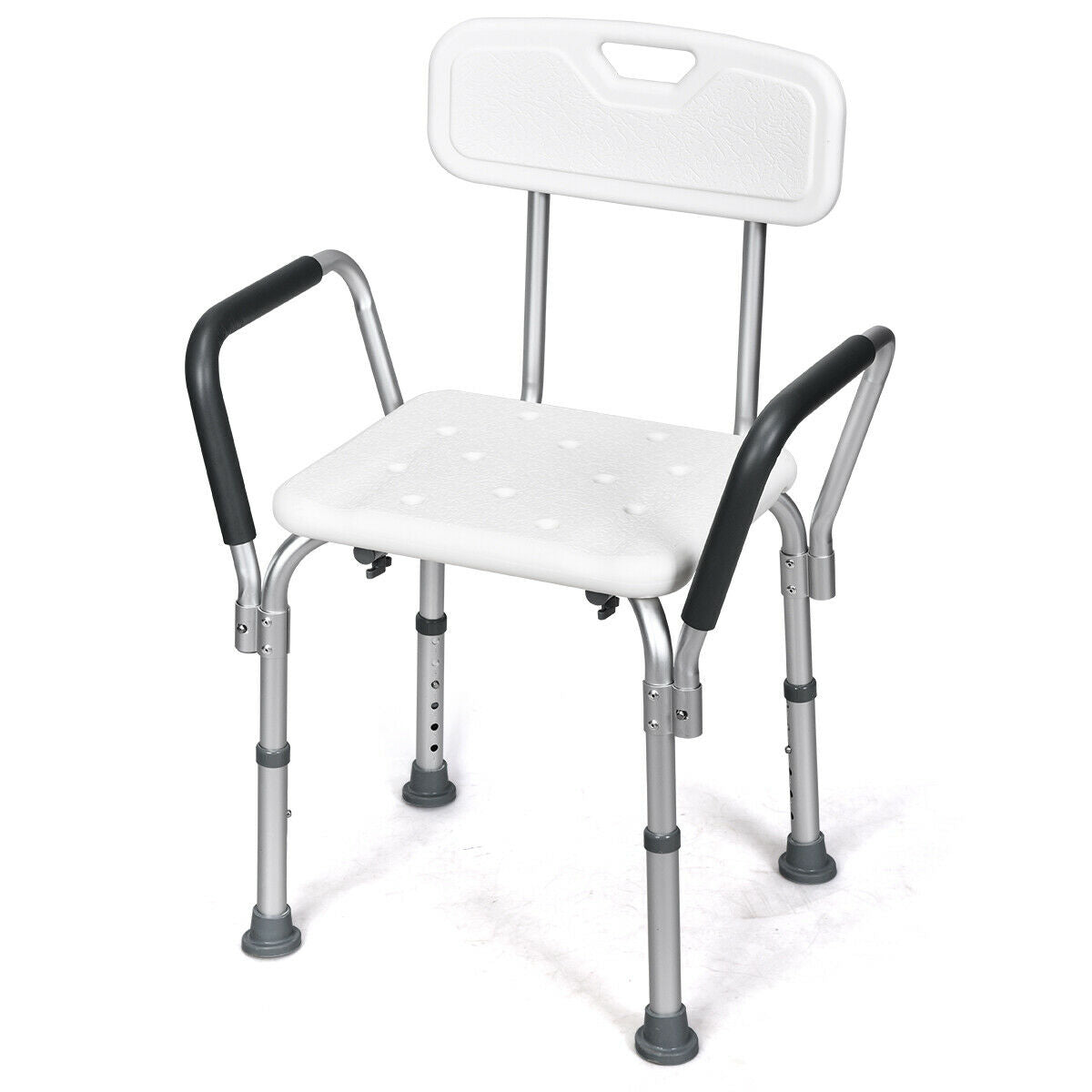 6 Adjustable Height Safety Bathtub Shower Chair with 330lbs Large Weight Capacity