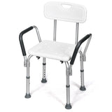 6 Adjustable Height Safety Bathtub Shower Chair with 330lbs Large Weight Capacity