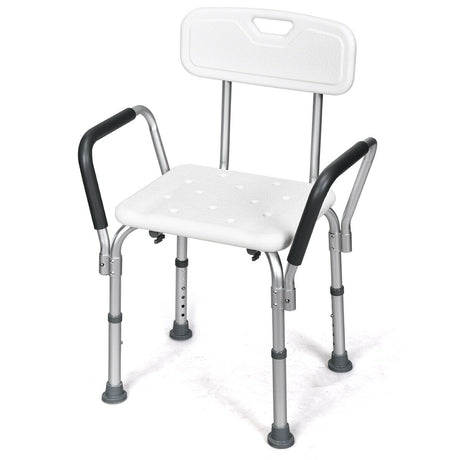 6 Adjustable Height Safety Bathtub Shower Chair with 330lbs Large Weight Capacity