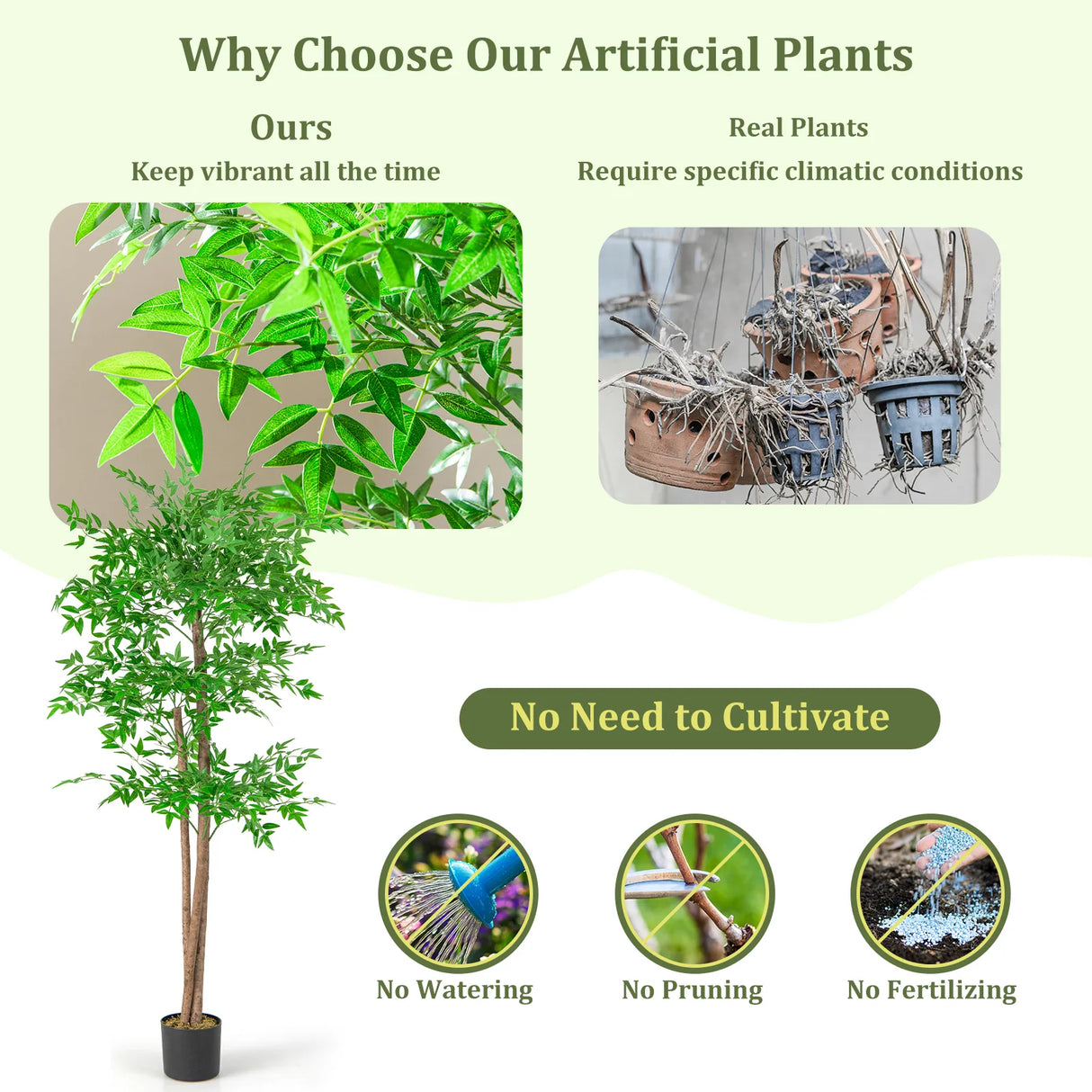 150 CM Artificial Bamboo Tree Faux Bamboo Plant