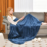 150 x 200 cm Electric Heated Blanket with 4 Heating Levels-Blue