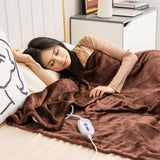 150 x 200 cm Electric Heated Blanket with 4 Heating Levels-Coffee