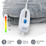 150 x 200 cm Electric Heated Blanket with 4 Heating Levels-Grey