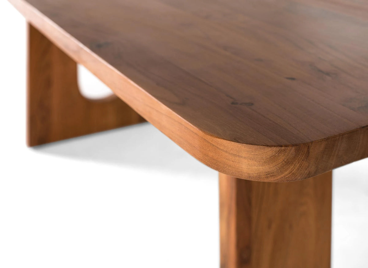 Giner and Colomer - Rectangular Acacia Wood Dining Table With Non-Slip Pads