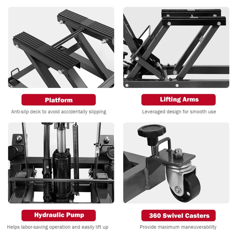 Motorcycle ATV Jack Lift Stand Quad Bike Hoist
