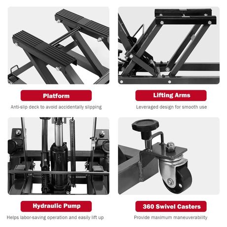 Motorcycle ATV Jack Lift Stand Quad Bike Hoist