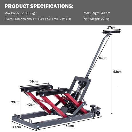 Motorcycle ATV Jack Lift Stand Bike Hoist