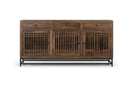 Giner and Colomer - Acacia Wood Sideboard With 3 Doors & 3 Drawers