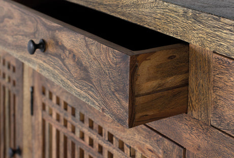 Giner and Colomer - Acacia Wood Sideboard With 3 Doors & 3 Drawers