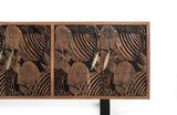 Giner and Colomer - 6-Door Acacia Wood Sideboard In Natural & Black